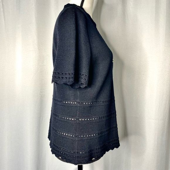 St. John Sweater Short Sleeve Button Up Women’s - Picture 4 of 9